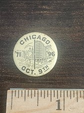 Rare 1871 to 1896 Chicago Fire Anniversary Pinback Button Illinois picture