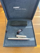 LAMY Studio Palladium Fountain Pen | 14K Gold Medium (M) Nib | Box & Papers picture