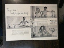 Vintage 1951 Warner's Foundations and Bra's Two Page Original Ad 721 picture