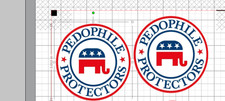 Pedo Protectors Stickers x3 Trump picture