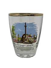 Vintage Trafalgar Square London England Europe Shot Glass Souvenir Collectible  picture