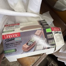 Vintage New in Box PINK Unisonic 6462 FC Desk/Wall Telephone Lite Up Buttons picture
