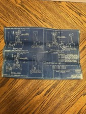 Antique 1937 Rock Island Lines Railroad Train Car Wheel Blueprint Paperwork  picture