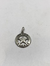 1.5g 925 STERLING SILVER TEXAS RANGER BADGE MINI CHARM PENDANT STAMPED picture