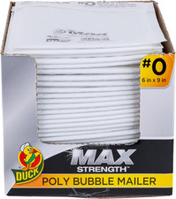 Max #0 Poly Bubble Mailer, White, 6 Inch X 9 Inch, 25 Pack picture