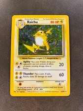 Raichu 14/102 - Original Base Set - Holo Rare - Vintage 1999 Pokemon Card picture