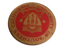 Vintage University of Southern California brass plaque or license plate topper picture