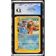 CGC GEM MINT 10 Pokémon 2003 Aquapolis Azumarill 4/147 picture