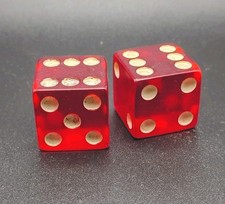 Vintage Cherry Translucent Bakelite Dice picture