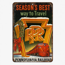 Pennsylvania Railroad Metal Sign PRR Vintage Train Decor  - 3 Sizes picture