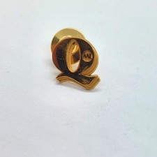 Vintage AAL Quality Q Letter Die Cut Corporate Lutheran Metal Lapel Pin picture