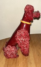 Vintage Mid Century French Spaghetti Poodle Ceramic Pottery Figurine picture