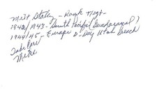 Milton Staley signed 3x5 index card WW II D-Day America Rare COA LOOK picture