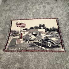 Very Rare IN & OUT BURGER Original Woven Blanket Approximately 48”X72” 1990’s picture