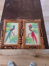 vintage Mexican feather art pieces picture