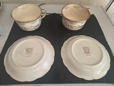 Vintage Hampton China 22K Gold Grandpa Grandma Set mid 20th century 22k filigree picture