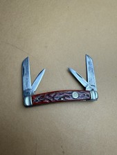 Vtg Boker 6006 USA Tree Brand Four Blade Congress Pattern Red Bone Pocket Knife picture