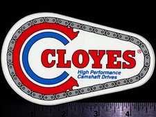 CLOYES High Performance Camshaft Drives - Original Vintage Racing Decal/Sticker picture