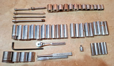 Mixed Lot of 52 Craftsmen tools sockets, ratchet, extensions, SAE and Metric USA picture