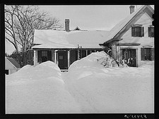Photo:Fryeburg Maine Main Street House Winter Snow 1900s picture
