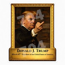 DONALD TRUMP president MAGA sticker USA America Finger Portrait picture