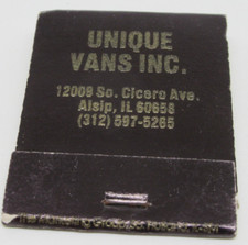 Unique Vans CHICAGO Alsip Illinois 12009 S. Cicero Avenue FULL Matchbook picture