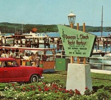 Duncan L Clinch Yacht Harbor Postcard Traverse City Michigan Phil Balyeat Vtg picture