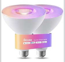 Govee PAR38 Smart Flood Light Bulbs 1300LM RGBWW Matter Alexa Outdoor 2 Pack picture