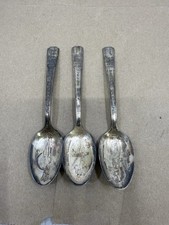 3 Vintage 1939 New York Worlds Fair Souvenir Spoon Wm Rogers Mfg Co Silverplate picture