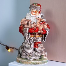 Hand Carved Wooden Santa 14