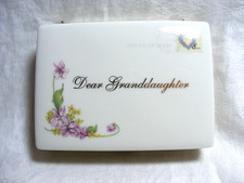 Vintage Ardleigh Elliot No. Z9797 Dear Granddaughter Porcelain Music Box M-2 picture