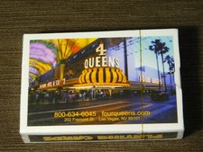 VINTAGE LAS VEGAS HOTEL CASINO PLAYING CARDS 4 QUEENS NEW SEALED picture