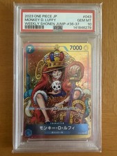 Bandai One Piece Card Game Monkey D. Luffy #043 JPN Weekly Shonen Jump PSA 10 picture