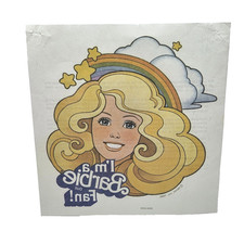 VINTAGE 1980 MATTEL I'M A BARBIE FAN IRON ON TRANSFER DECAL UNUSED - BENDS picture