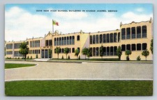Mexico, Ciudad Juarez, High School Building, Vintage Postcard picture