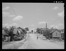Durham North Carolina 1940 Negro Quarter Street Scene Houses Water Tower picture