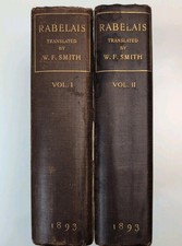 Rabelais Translated by W. F. Smith, Volumes I & II (1893) VG+ picture
