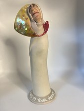 Vtg Debbie Fetcher “Close to Your Heart” 1998 Signed Art Pottery Heart  Sticker picture