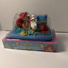 Vintage Disney The Little Mermaid Floating Soap Holder And Bathtub Toy 1991 picture