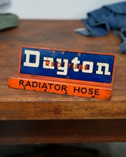 Vintage DAYTON FAN BELTS Metal Store Rack Display Sign 1940s Antique Advertising picture