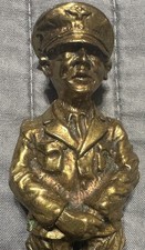 Rare Vintage Small Brass Figurine of Adolph Hilter picture