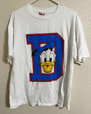 Vintage Disney Designs Donald Duck Graphic T-Shirt White/Blue One Size Fits All picture