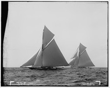 Photo:Valkyrie II Vigilant 1893 Americas Cup Yachts Regatta Sailing Race picture