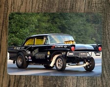 57 bone shaker ford Hot rod gasser classic car 8x12 Metal Wall Sign picture