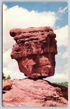 Colorado Springs CO-Colorado, Balanced Rock Garden Of The Gods, Postcard picture
