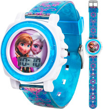 Disney Frozen Kids Digital Watch with Anna and Elsa, Sound FX Button Plays “Let picture