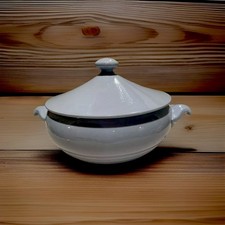 Antique French Sarreguemines Fine Earthware Soup Tureen with Lid picture