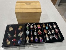 New Thomas Pacconi 31 Piece Museum Series Christmas Blowm Ornaments Wood Crate picture