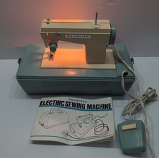 Vintage 1960s Daughter Portable Electric Sewing Machine Manual Tested Made Japan picture