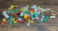 Vintage 1960s Plastic Rubber Farm Animal Toy Figures Lot Goat Pig Sheep Horse picture